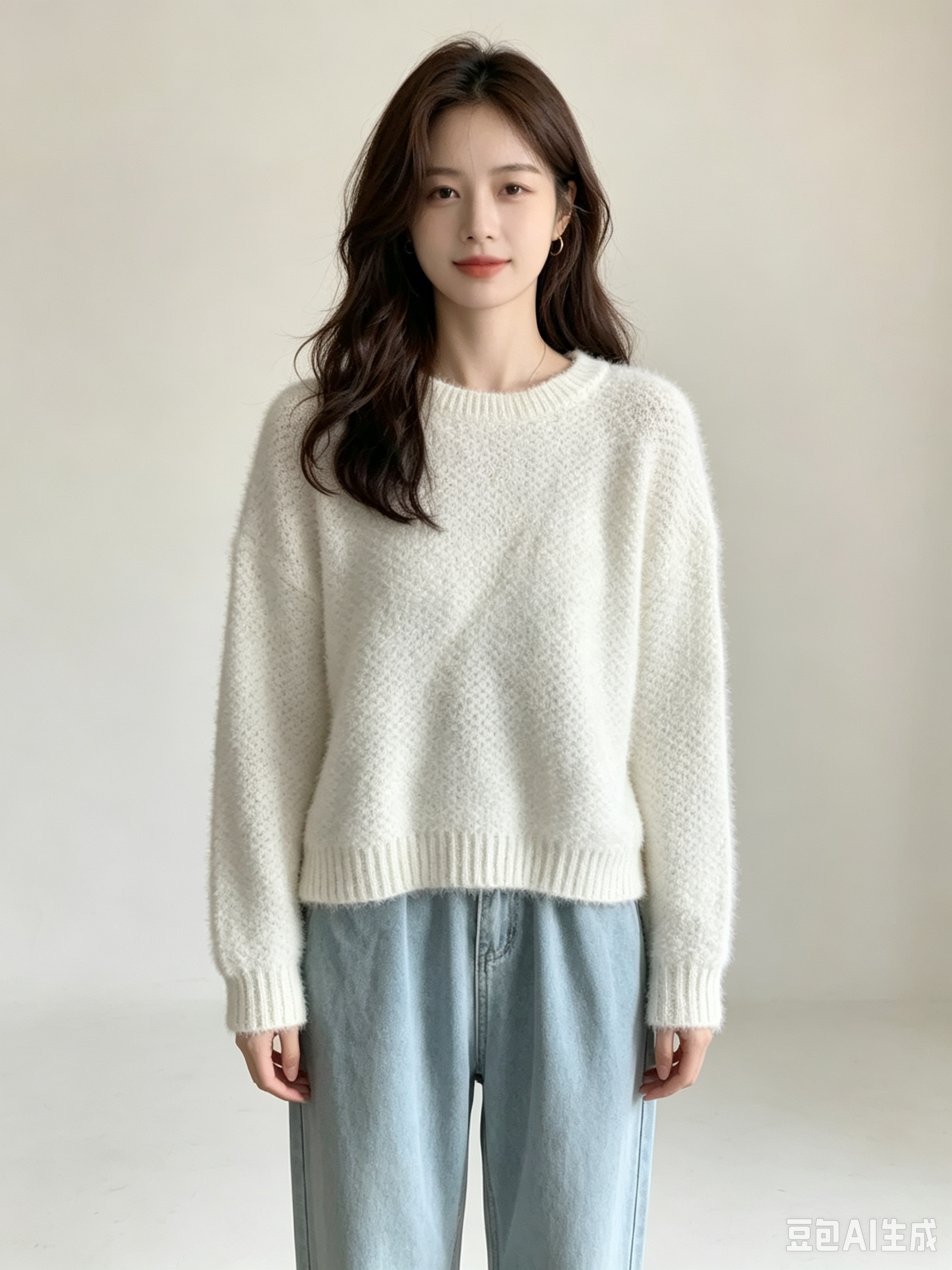 Shaggy solid knit